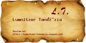 Lumnitzer Tanázia névjegykártya
